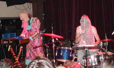 'Friends' fan Skullrider and his wife,  also known as the band Neon Hunk